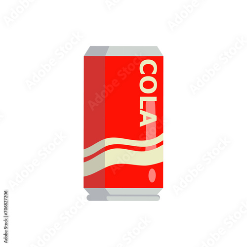 Vector cola can isolated vector illustration