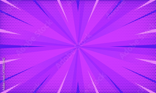 Vector purple comic background with halftone