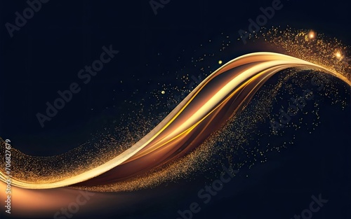 Luxury abstract gold yellow background with glitter light with Generative AI.