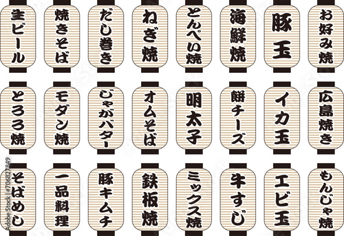 お好み焼　白提灯セット