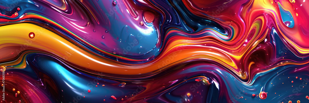 colorful abstract surface made with a liquid, generative AI colorful abstract surface made with a liquid, generative AI