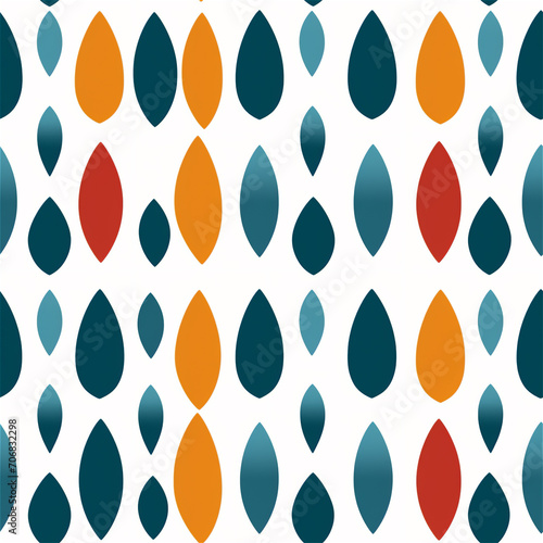 Seamless pattern : Colorful Teardrops Pattern 