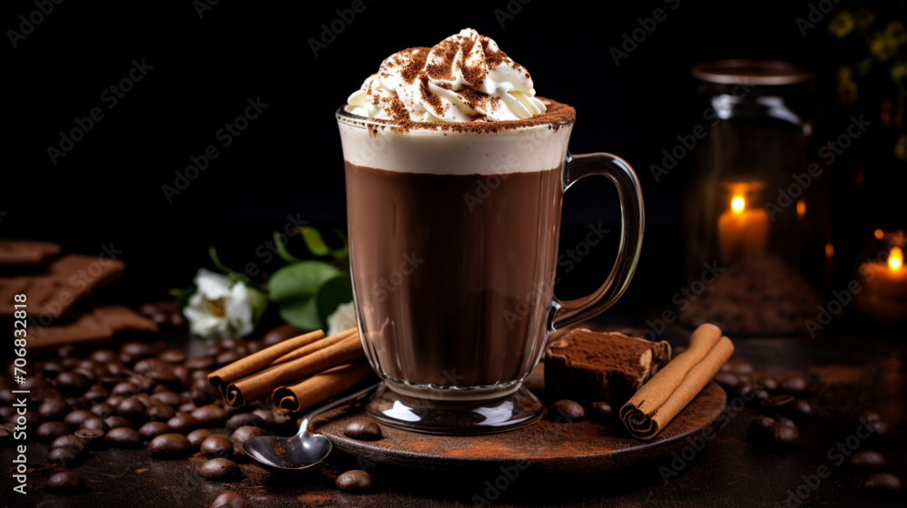 cup of coffee with chocolate cup of coffee with chocolate