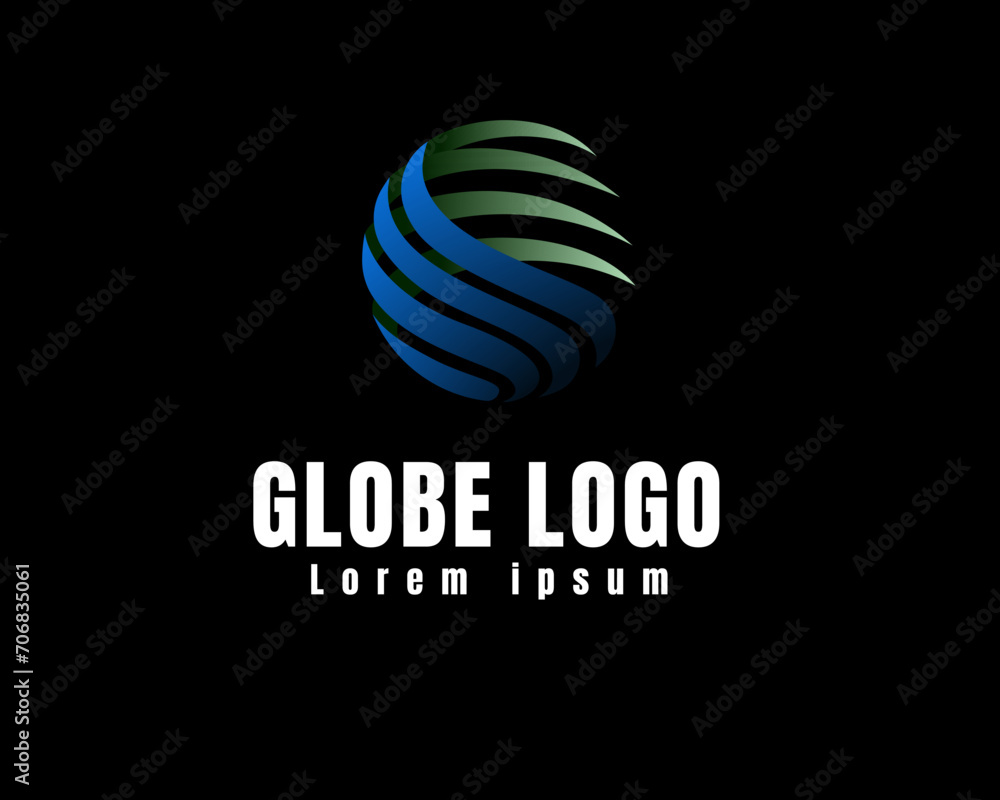 abstract simple line ribbons circle world earth globe logo icon symbol design template illustration inspiration abstract simple line ribbons circle world earth globe logo icon symbol design template illustration inspiration