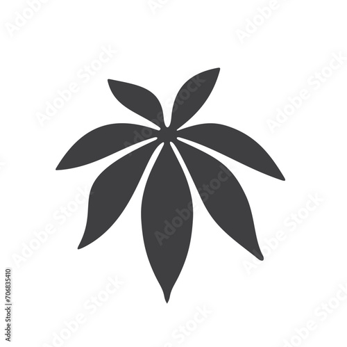 baobab leaf illustration, vector art.