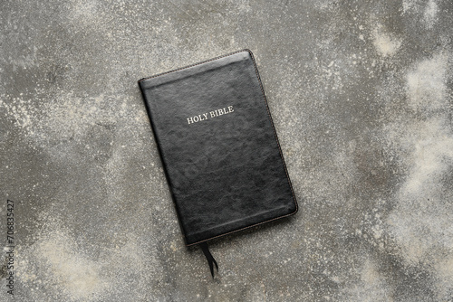 Holy Bible on grunge background