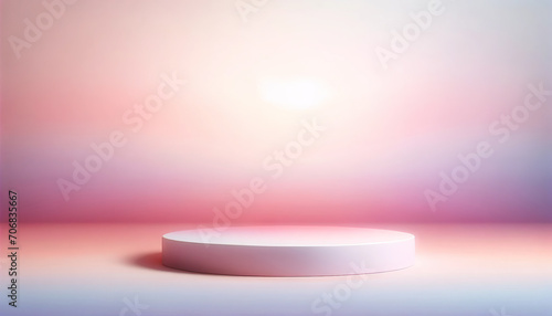 Soft Pink Product Display Platform – Circular Stand with Gradient Background.showcase, stage, room, mockup, gradient, display, product, modern, minimal, show, pink, pedestal, circle, podium