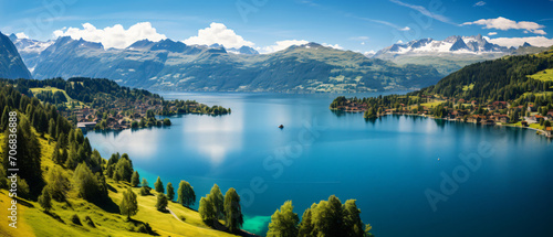 Panoramic view of Switzerland Advertising and travel photography