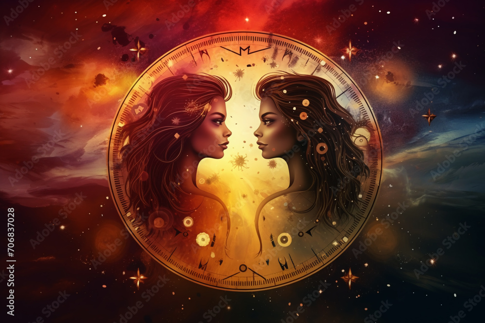 Astrological Gemini zodiac sign. Elegant astrology emblem, symbol outline, contour for mystic logo, calendar print. Horoscope abstract art Astrological Gemini zodiac sign. Elegant astrology emblem, symbol outline, contour for mystic logo, calendar print. Horoscope abstract art