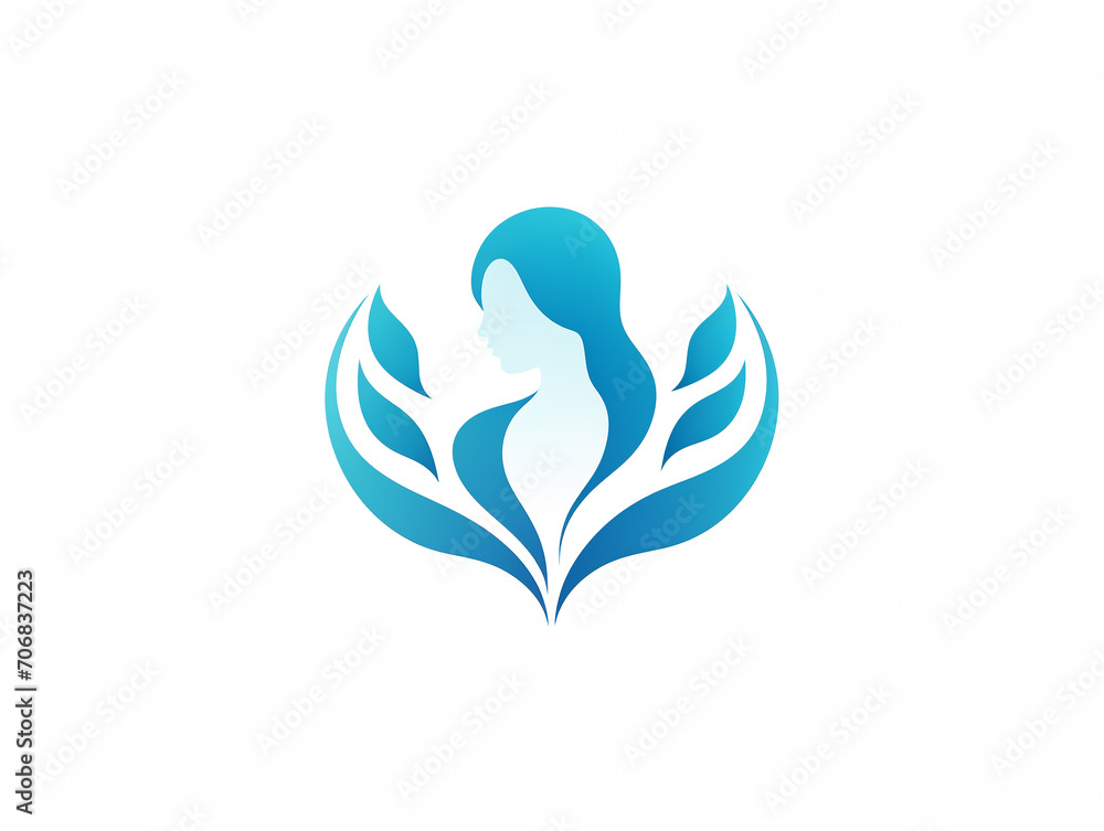 Fototapeta premium Woman health and beauty concept. Spa therapy logo