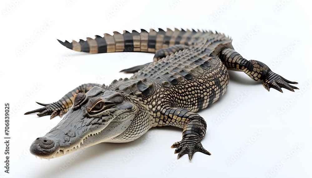 Crocodile on a white background Crocodile on a white background