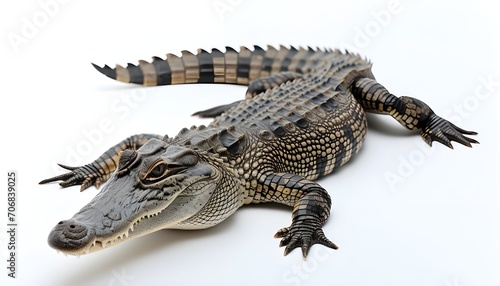 Crocodile on a white background
