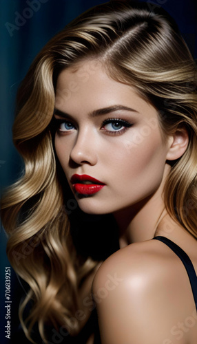 Wallpaper Mural A painting of... Sun-Kissed Smile Unveiling Inner Harmony, Moonlight Draped on Velvet Eyes, Woven Threads of Story in Every Brushstroke, Where Strength Blooms Like a Delicate Rose Torontodigital.ca