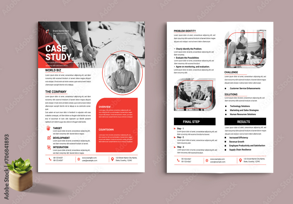 Business Case Study Layout Template Stock Template | Adobe Stock