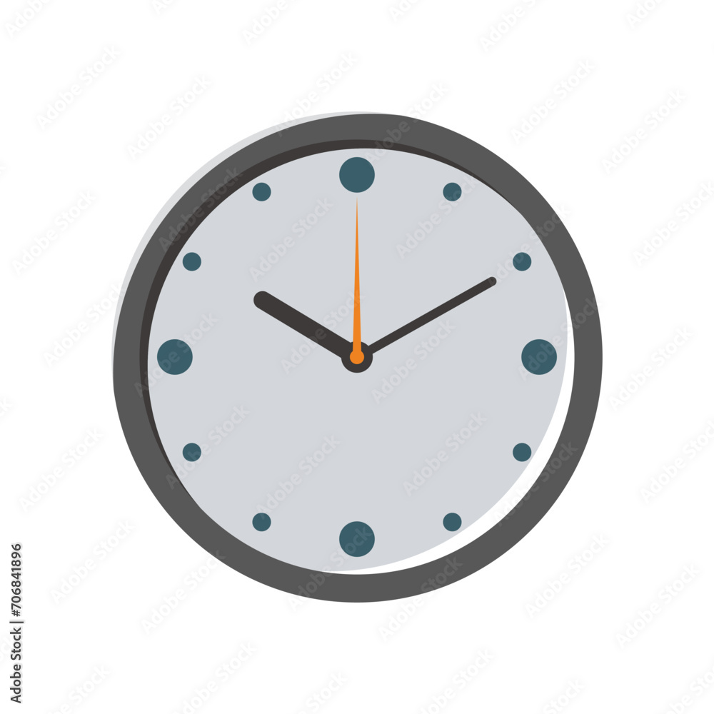 Flat vector clock isolated illustration Flat vector clock isolated illustration