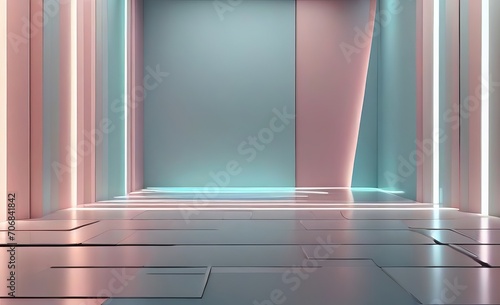 Leonardo Diffusion XL 3d render abstract geometric background