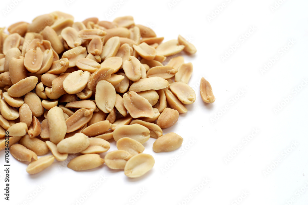 Peanut on a white background. Peanut on a white background.