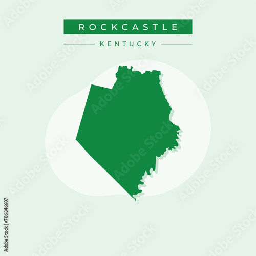 Vector illustration vector of Rockcastle map Kentucky photo