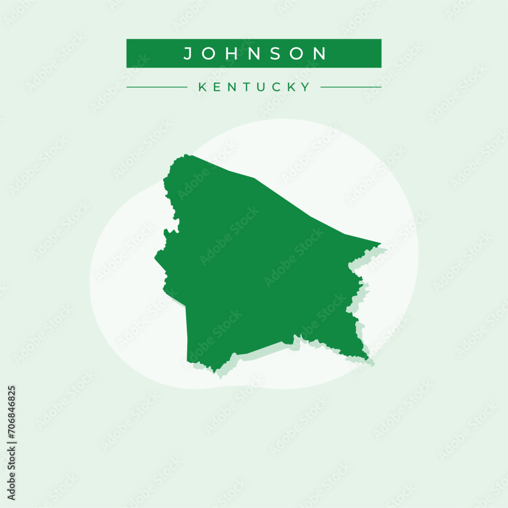 Vector illustration vector of Johnson map Kentucky