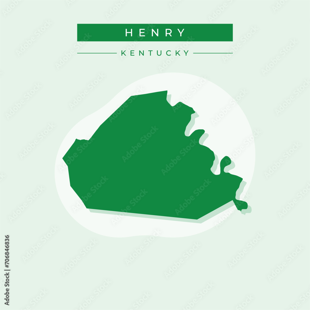 Vector illustration vector of Henry map Kentucky