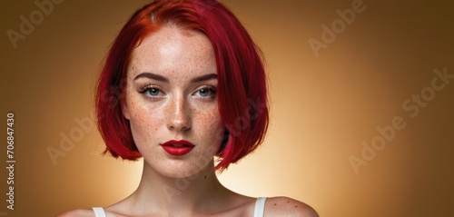  a woman with red hair has freckled freckled freckled freckled freckled hair.