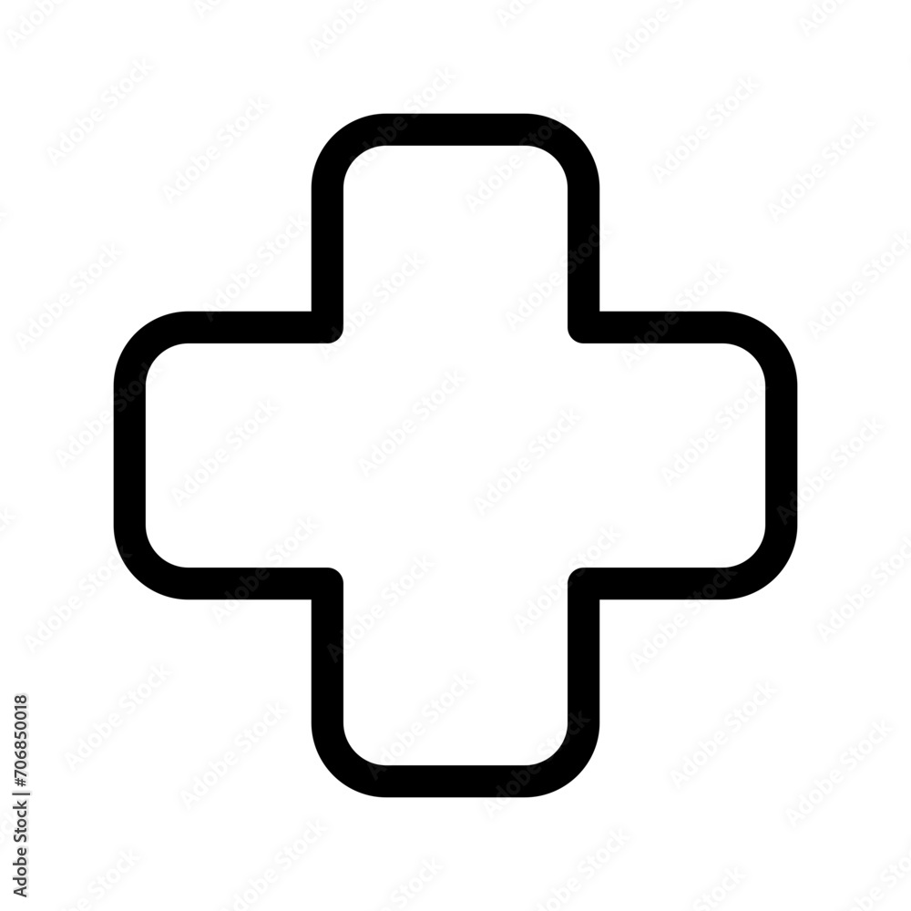 Hospital Cross Icon Vector Symbol Design Illustration Hospital Cross Icon Vector Symbol Design Illustration
