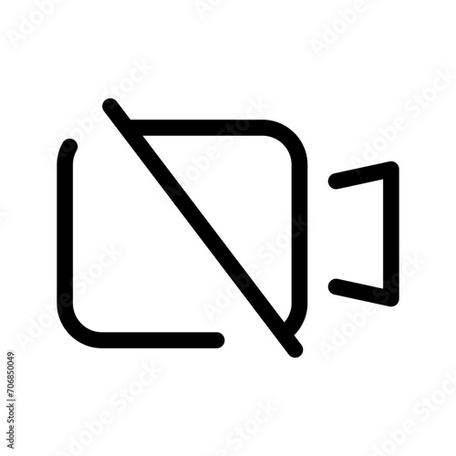 Video Off Icon Vector Symbol Design Illustration