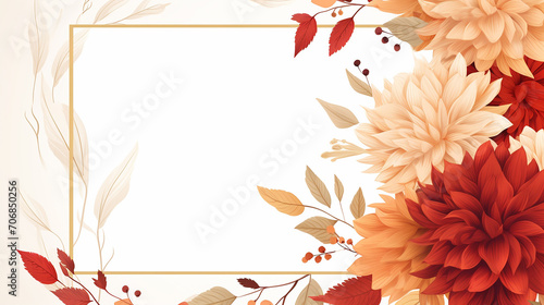 beautiful square background with space for text with briarwood dahlia