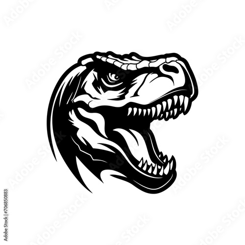 detailed t-rex head logo