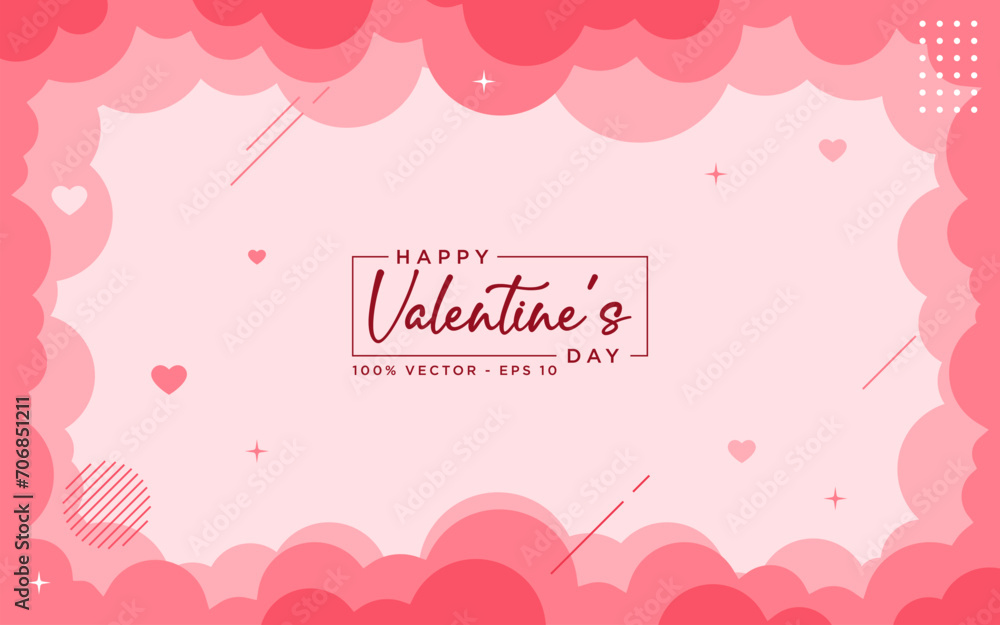 Modern background of valentine's day, romance, hearts, design vector template editable and resizable EPS 10