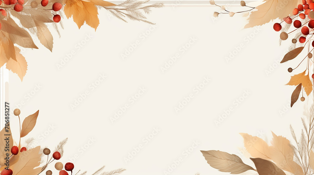 beautiful square background with space for text with ivy hawthorn design beautiful square background with space for text with ivy hawthorn design