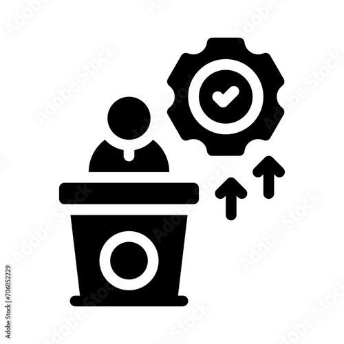 decision making glyph icon