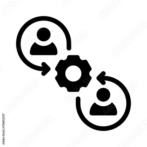 synergy glyph icon