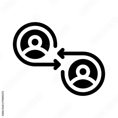 synergy glyph icon