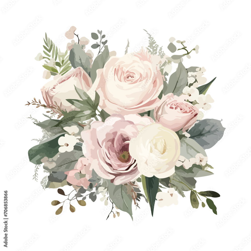 bunch of roses illustration vector
