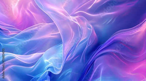 abstract background with blue and purple wavy silk or satin texture