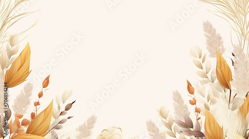 wedding template with square background with space for text with sage petal design