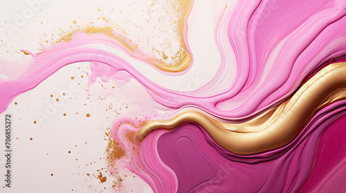  pink and golden foam with texture background of liquid paint,pink and gold liquid paint luxury wall texture with shiny golden veins pattern abstract background.Fluid art texture.Liquid acrylic artwo