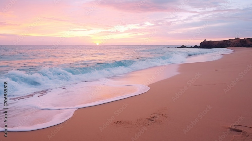Tranquil beach at dawn