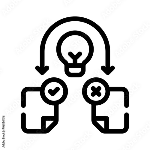 hypothesis line icon