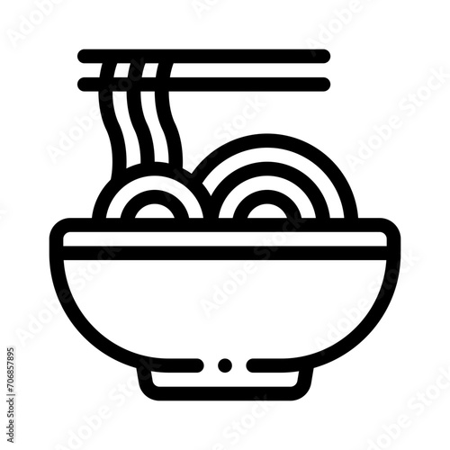 noodles line icon