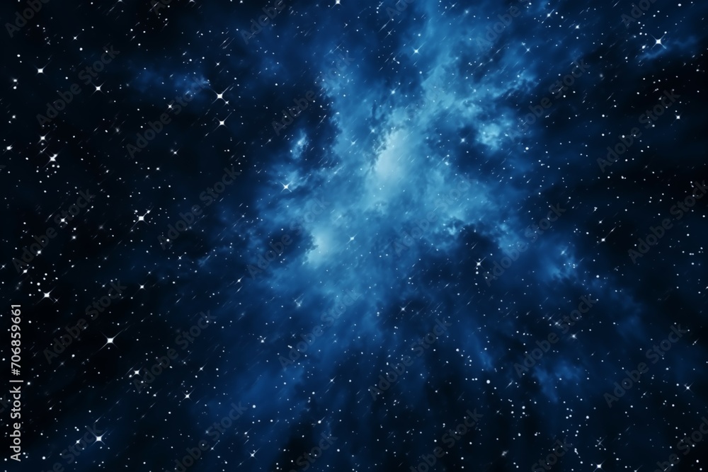 Captivating Blue Star Field Inside Black Hole