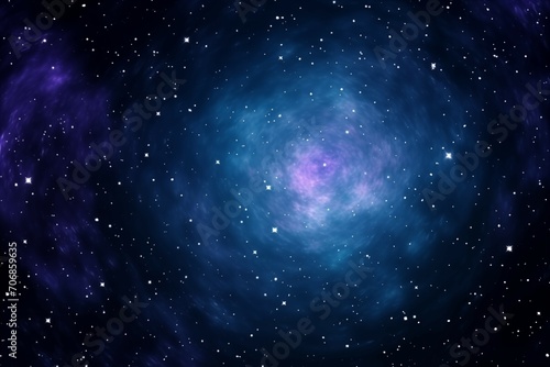 Blue Star Field in a Black Hole Scene