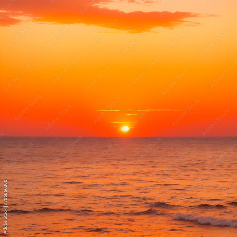 sunset over the sea sunset over the sea