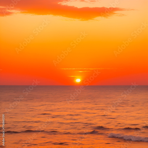 sunset over the sea