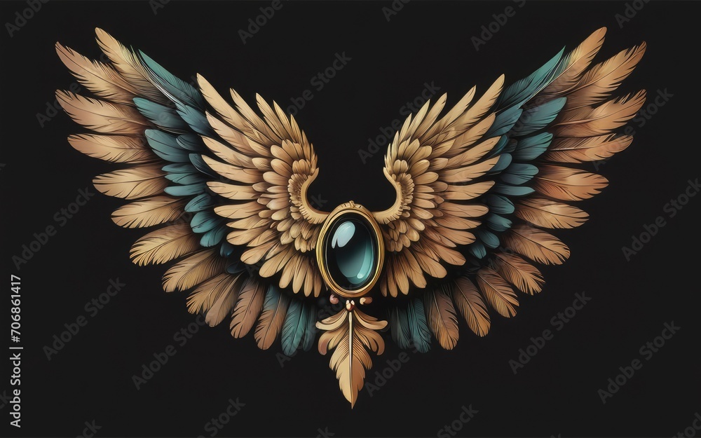 feathered wings, best quality, black background by ai generated feathered wings, best quality, black background by ai generated