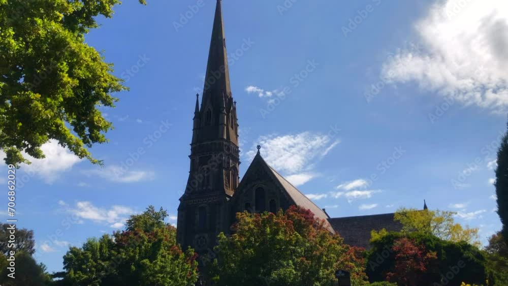 View of a church in a country town. Saint Andrews Uniting Church. Ballarat, Australia. View of a church in a country town. Saint Andrews Uniting Church. Ballarat, Australia.