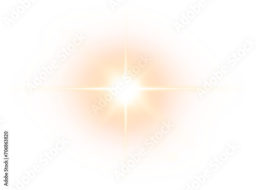 abstract orange sun light element