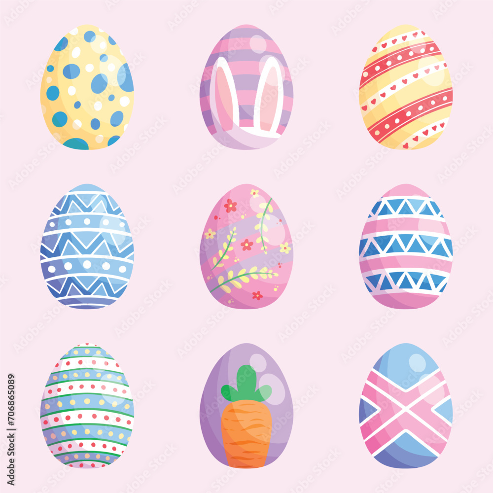 set bundle easter egg illustration set bundle easter egg illustration