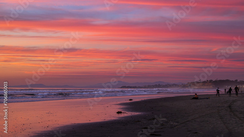 Wallpaper Mural Sunset at the Del Mar beach of California Torontodigital.ca